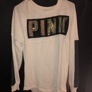 PINK comfy crew neck